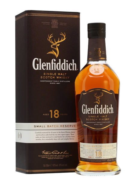 Glenfiddich 18 Year Old Speyside Single Malt Scotch Whisky 700ml