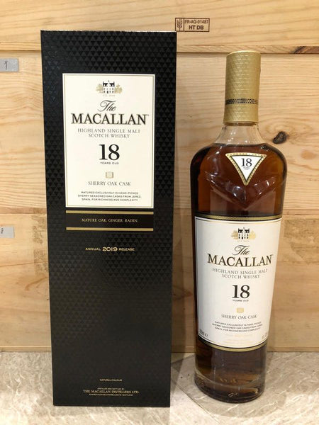 Macallan 18 years old sherry oak highland single malt scotch whisky